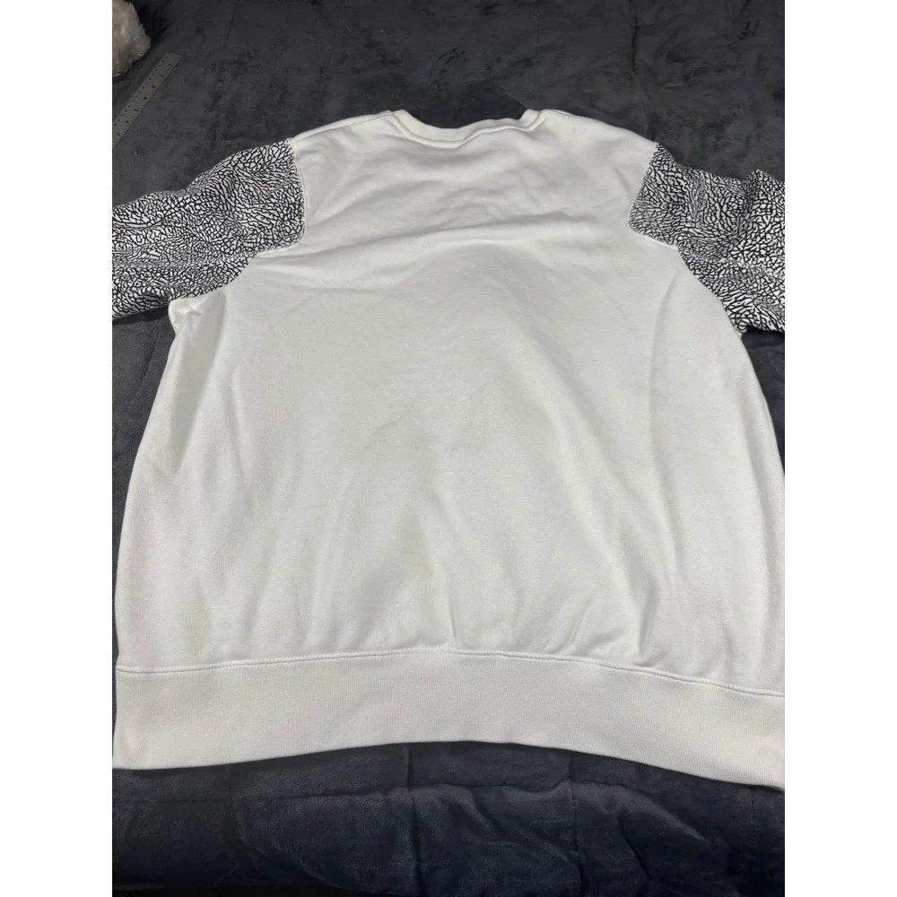 Jordan Jumpman Air Elephant Print Sleeve Sweatshirt White Mens XXL 6462